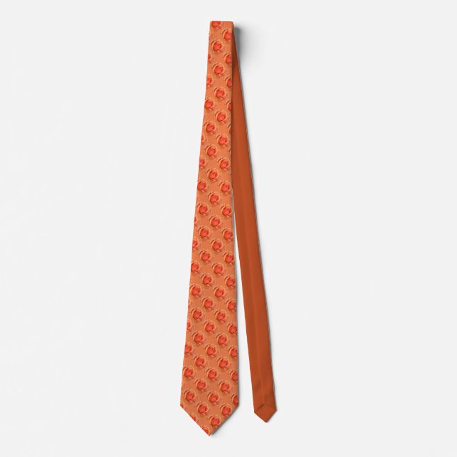 Ro Tie Orange Rosor Neckties Anpassningsbar Ro Tie (Framsida)