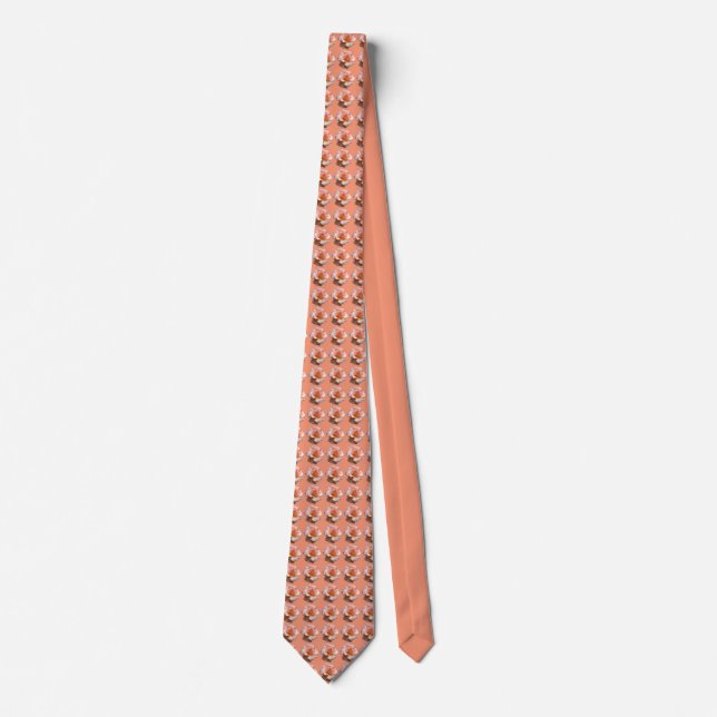 Ro Tie Peach Rosor Neckties Vild Ro Gift (Framsida)