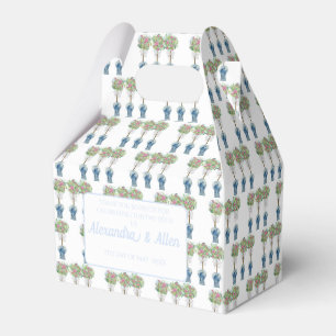 Ro Topiary Blue and White Ginger Burk Bröllop Presentaskar