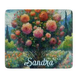Ro Topiary Van Gogh Stil Rosor Blommigt Rosa 