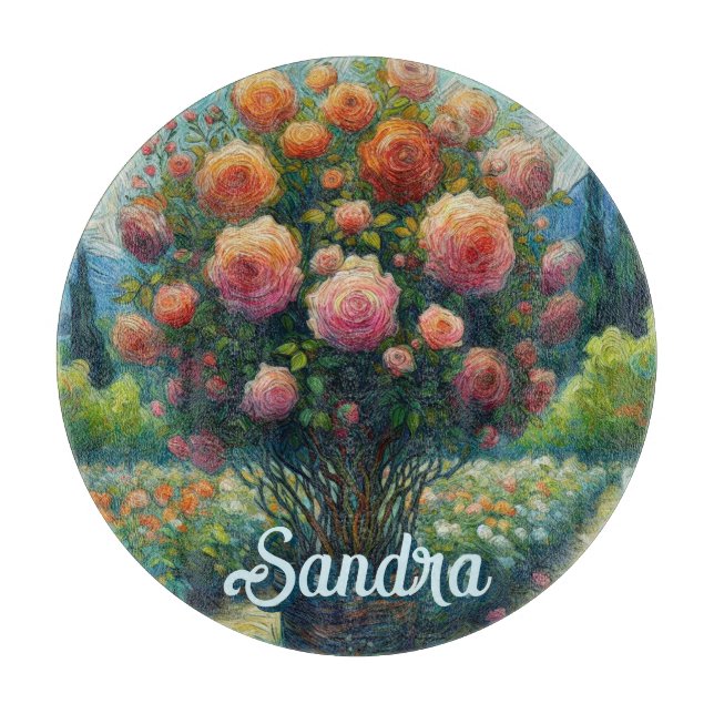 Ro Topiary Van Gogh Stil Rosor Blommigt Rosa  (Framsidan)