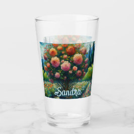 Ro Topiary Van Gogh Stil Rosor Blommigt Rosa  Glaskopp