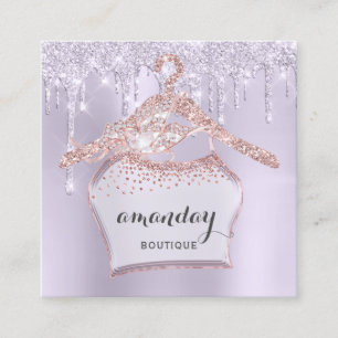 Ro Trasa Hanger Dress Boutique Lila Drifts Fyrkantigt Visitkort