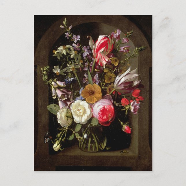 Ro, tulpaner och andra blommor vykort (Framsida)