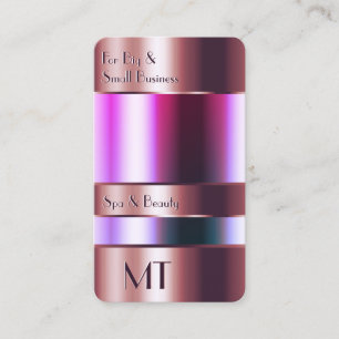 Ro Tunna Faux Engrave Font med Monogram Visitkort