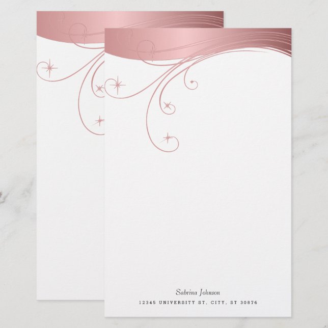  Ro-uppskalningsdesign Brevpapper (Fram/baksida)