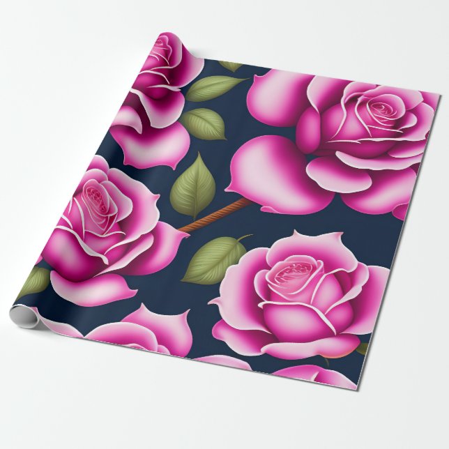 Ro utan sjölösa Mönster Valentines day Presentpapper (Utrullad)