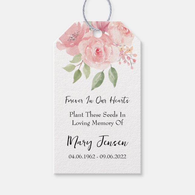 Ro-utessäde, minnesmärke för utessäde presentetikett (Framsidan)