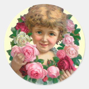 Ro Valentines day Stickers Runt Klistermärke