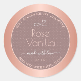 Ro Vanilla Scented Cute Product Packages Labels Runt Klistermärke