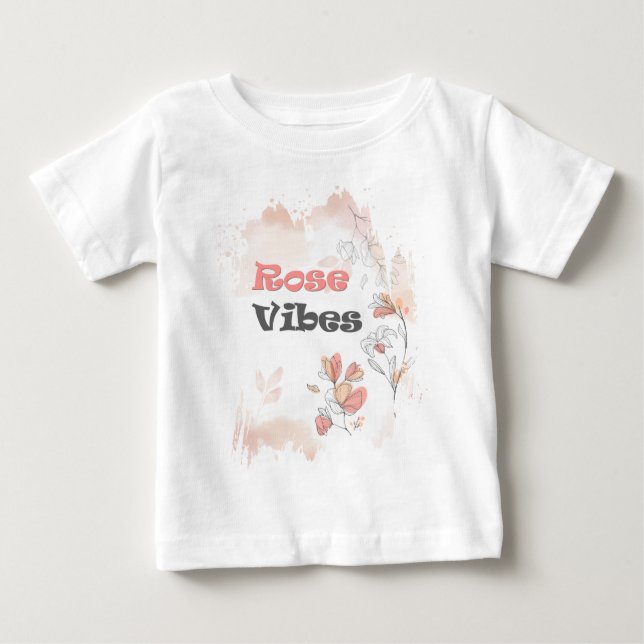 Ro Vibes - den estetiska Blommigten Mood T Shirt (Framsida)
