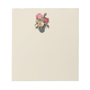 Ro Victorian blommigt bukett med rosor Anteckningsblock