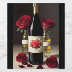 Ro Vin-etikett Vinflaska Etikett
