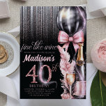 Ro Vin Luxury 40 Vuxens födelsedag Inbjudningar<br><div class="desc">Luxury Ro Vin Vuxen Birthday design. Matchningsprodukter finns i Vin Vuxen Birthday-samlingen.</div>