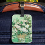 Ro | Vincent van Gogh Bagagebricka<br><div class="desc">Ro (1890) av den nederländske postimponerande konstnären Vincent Van Gogh. Det ursprungliga arbetet är en olja på målarduk som skildrar ett stillliv i vit ros mot en ljust grönt bakgrund. Använda verktygen för att lägga till anpassningsbar eller anpassa bilden.</div>