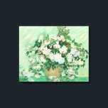 Ro | Vincent van Gogh Canvastryck<br><div class="desc">Ro (1890) av den nederländske postimponerande konstnären Vincent Van Gogh. Det ursprungliga arbetet är en olja på målarduk som skildrar ett stillliv i vit ros mot en ljust grönt bakgrund. Använda verktygen för att lägga till anpassningsbar eller anpassa bilden.</div>