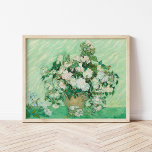 Ro | Vincent Van Gogh Poster<br><div class="desc">Ro (1890) av den nederländske postimponerande konstnären Vincent Van Gogh. Det ursprungliga arbetet är en olja på målarduk som skildrar ett stillliv i vit ros mot en ljust grönt bakgrund. Använda verktygen för att lägga till anpassningsbar eller anpassa bilden.</div>