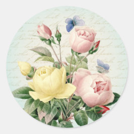 Ro vintage blommigt giftigt och feminin-dekal runt klistermärke
