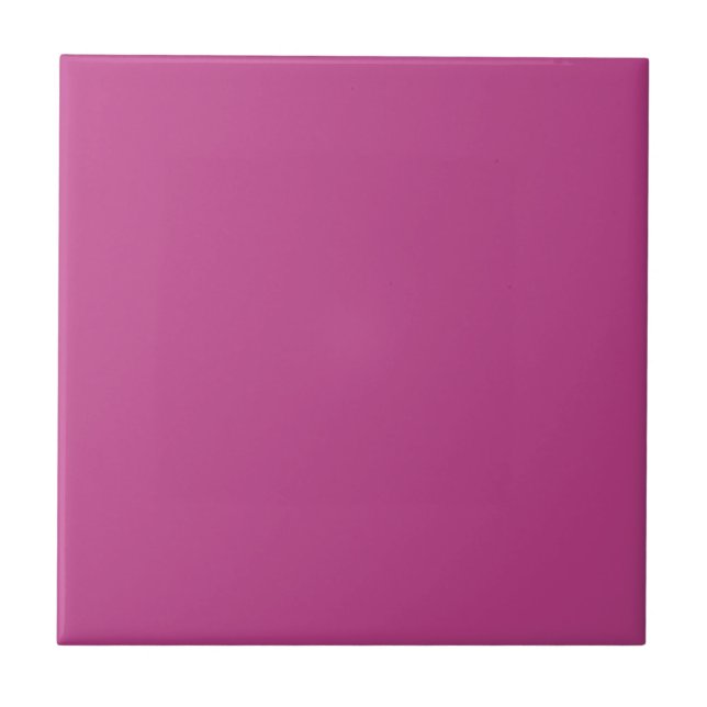 Ro Violet Solid Färg Skriv ut, Mörk Magenta Rosa Kakelplatta (Framsidan)