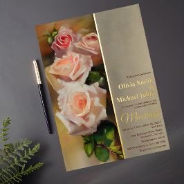 Ro Watercolor Romantic QR-kod Bröllbjudan