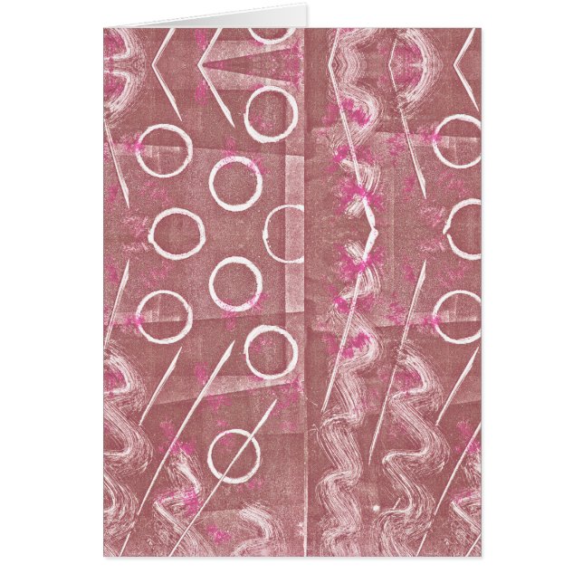 Ro White Abstrakt Hälsningskort (Framsidan)