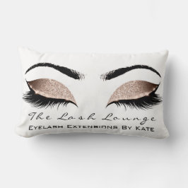 Ro White Glitter Glam Makeup Lash Beauty Lumbarkudde