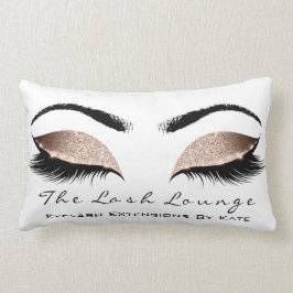 Ro White Glitter Glam Makeup Lash Beauty Lumbarkudde