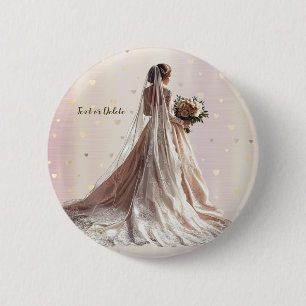 Ro Winter WedBride Golden Shiny Heart Party Knapp