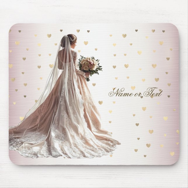 Ro Winter WedBride Golden Shiny Heart Party Musmatta (Framsidan)