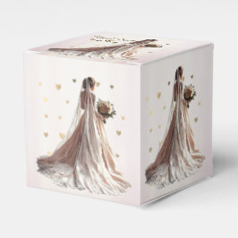 Ro Winter WedBride Golden Shiny Heart Party Presentaskar