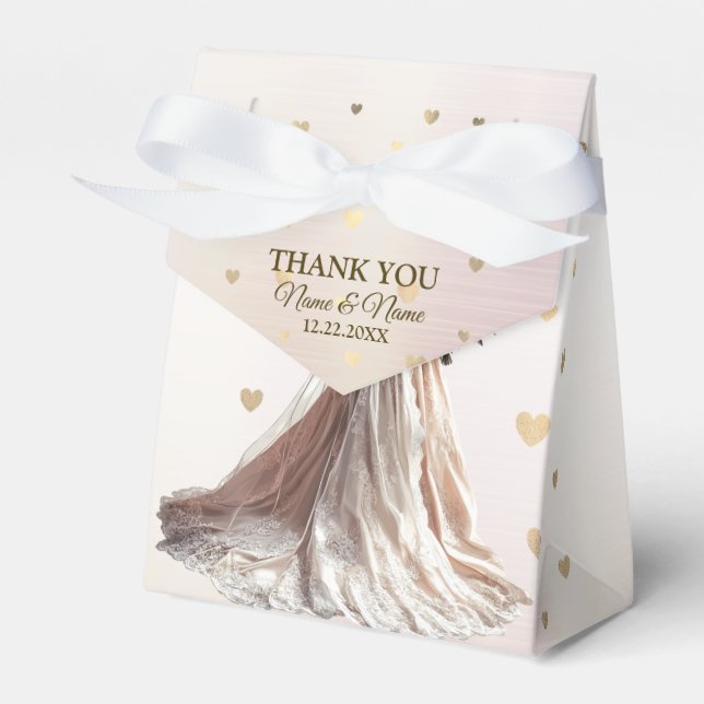 Ro Winter WedBride Golden Shiny Heart Party Presentaskar (Framsidan Sidan)