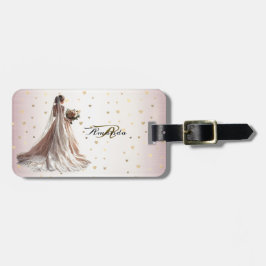Ro Winter Wedding Bride Golden Shiny Hearts Bagagebricka