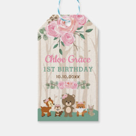 Ro Woodland Forest Animals Birthday Shower Presentetikett