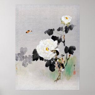 Ro, Young Bird och Butterfly, Watanabe Seitei Poster