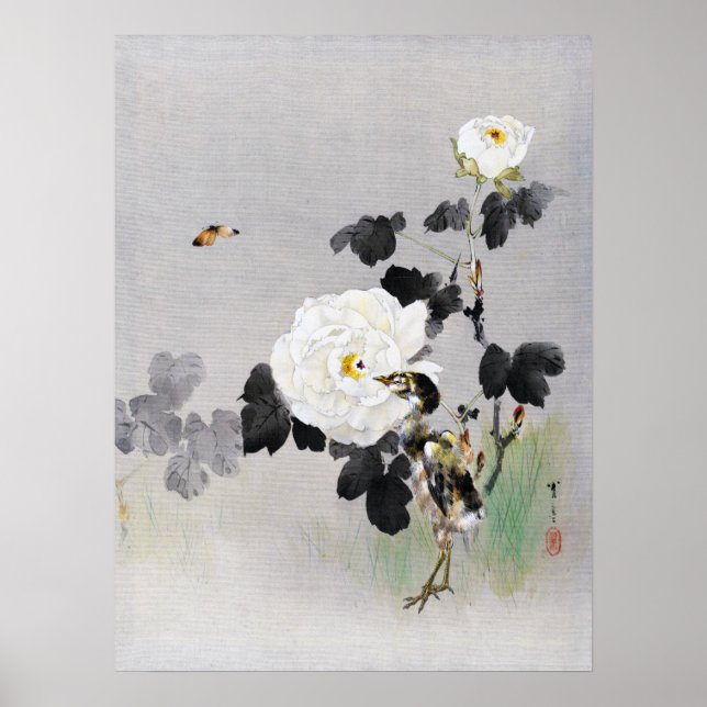 Ro, Young Bird och Butterfly, Watanabe Seitei Poster (Framsidan)