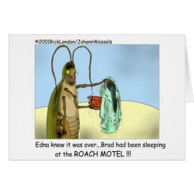 Roach Infidelity Funny Gifts, Tees & Collectibles Hälsningskort (Framsidan Horizontal)