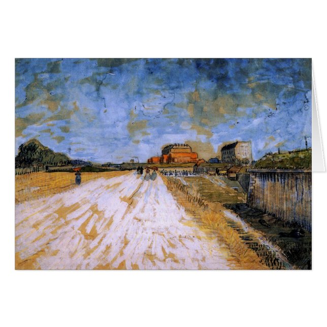 Road Beside Paris Rampart Van Gogh Fine Art Hälsningskort (Framsidan Horizontal)