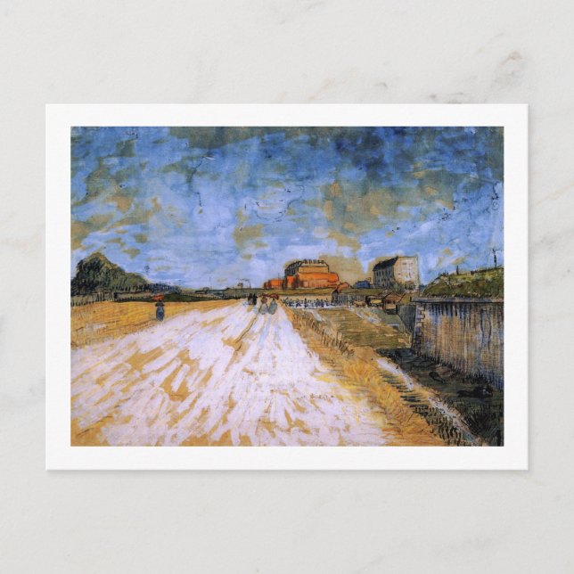 Road Beside Paris Rampart Van Gogh Fine Art Vykort (Framsida)