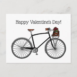 Road Bike Lycklig Valentine's_White Vykort