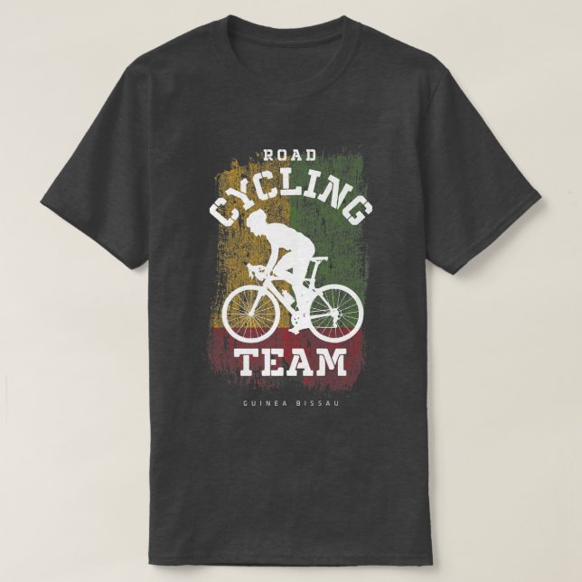 Road Cycling Guinea Bissau Road Bike Speed Bicycle T Shirt (Design framsida)