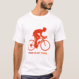 Road Cycling Silhouette Action Lifestyle Design T Shirt