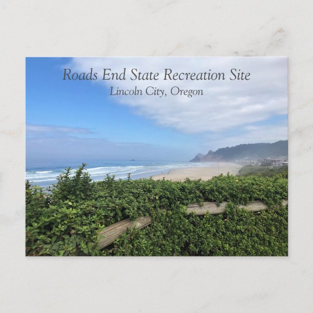 Road End, Lincoln City, Oregon Vykort (Framsida)