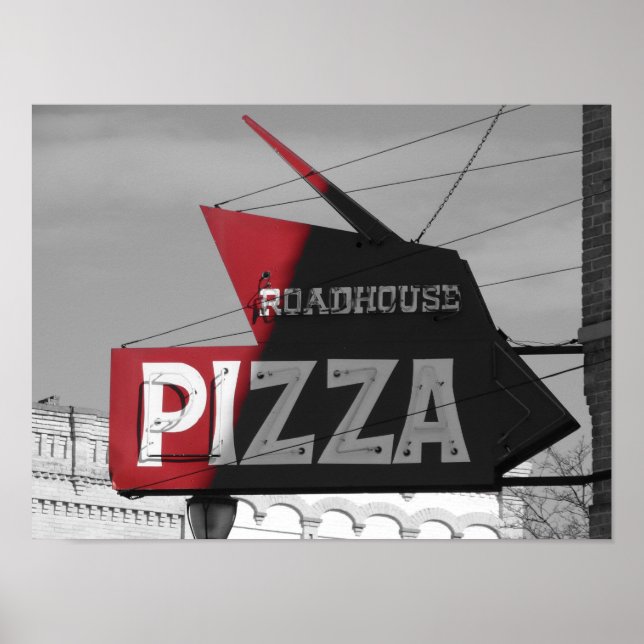 Road House Pizza Sign Poster (Framsidan)