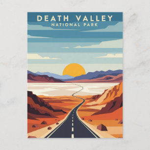 Road in Death Valley National Park Souvenir Vykort