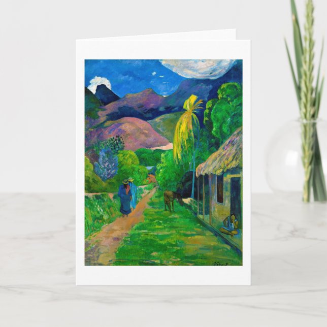 Road in Tahiti, Gauguin Kort (Framsida)