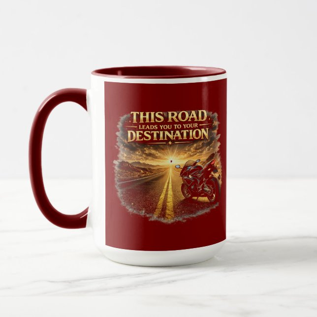 Road Leads to Your Destination Combo Mug Mugg (Vänster)