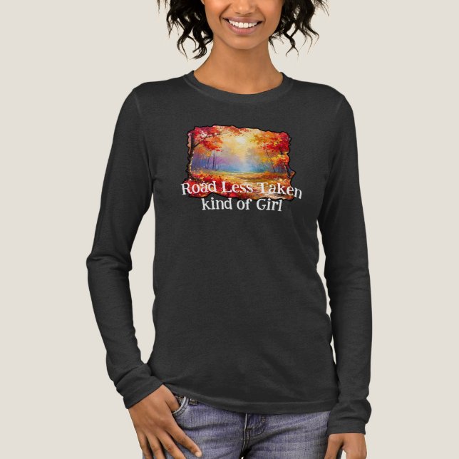 Road Less Taken sorts Girl T Shirt (Framsida)
