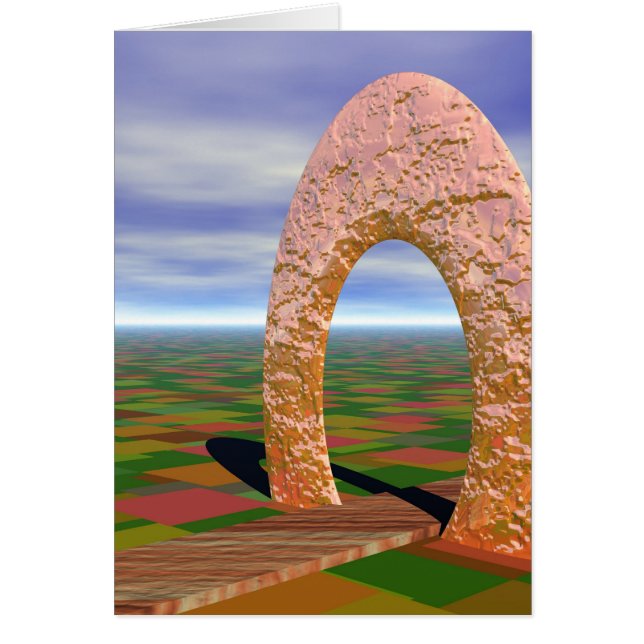 Road Less Traveled, Abstrakt Arch, Farmlands Hälsningskort (Framsidan)