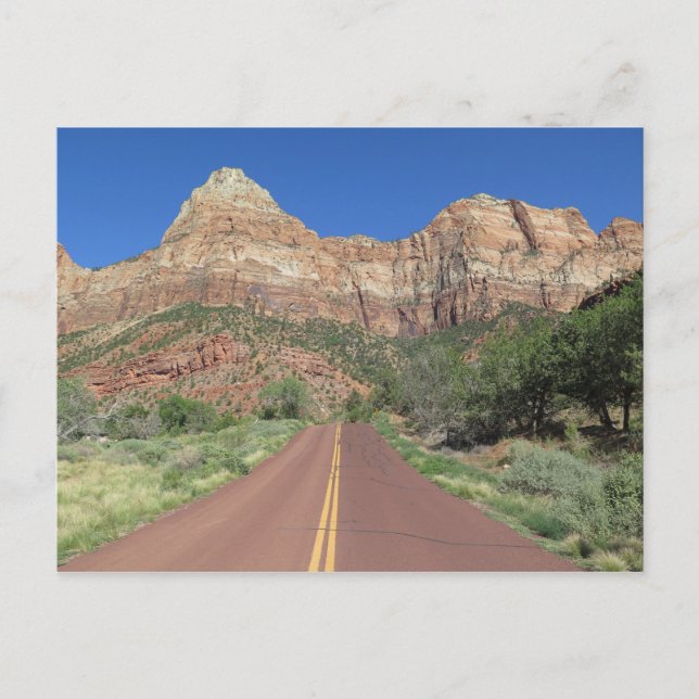 Road of Zion National Park USA Vykort (Framsida)