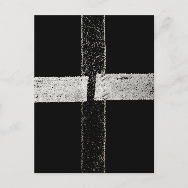 Road Payed Kor Linjer Vykort (Framsida)